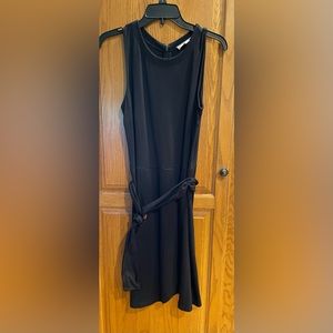 Loft black dress with tortoise buckle sz 4